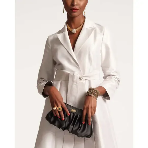 Lucille Dupioni Wrap‎ Dress - Picture 3 of 4